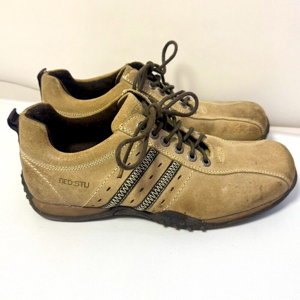 Bed Stu Sneakers Men’s 90s Y2K Brown Leather Lace Up Oxford Casual Shoes 9.5